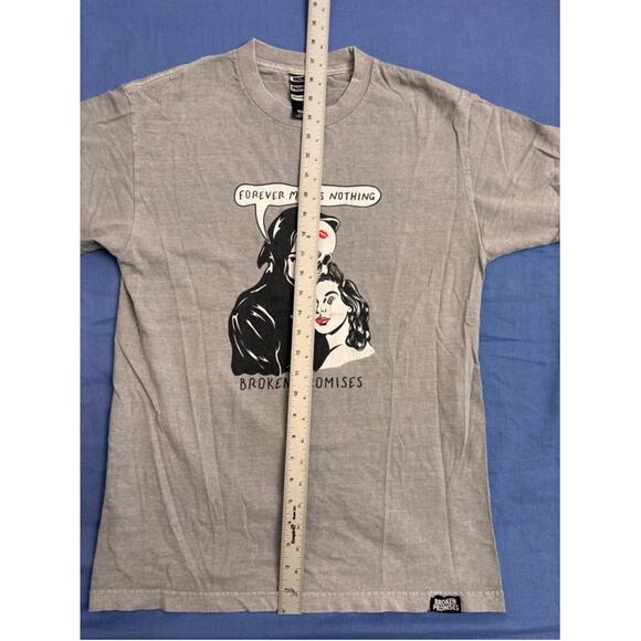 Men's Broken Promises Graphic T-Shirt Medium Gray - Picture 4 of 11